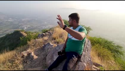 Mr indian hacker at the top of Aravali Hill