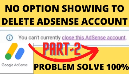 you can't currently close this adsense ! Delete Adsense permanent
