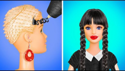 NEW GORGEOUS HAIRSTYLE FOR DOLL __ Rich VS Broke 3D Pen Hacks