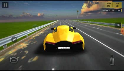 Car game Racing video clip.