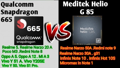Snapdragon 665 vs Mediatek helio G 85. किसका फोन लेना चाहिए?