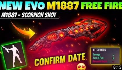 New EVO Gun free fire New M1887 Gun skin free fire  new game play video ff