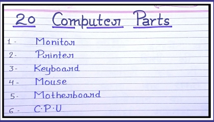 20 computer parts name/Computer parts name in english/learn computer parts