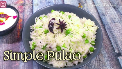 Green Peas Pulao in Pressure Cooker  simple pulao recipe