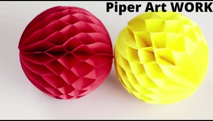Honeycomb paper making Paper Crafts: How to make a Paper Honeycomb Ball DIY22