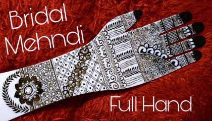 Full Front Hand Bridal Mehndi by Dark Designs bridal mehndi darkdesigns