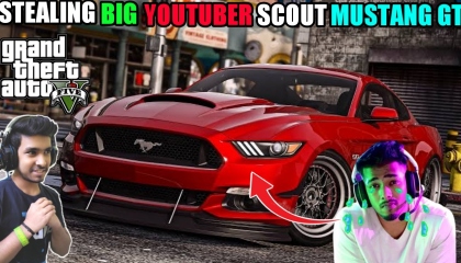 I STEAL BIG YOUTUBE SCOUT MUSTANG CAR FOR TOURNAMENT IN GTA 5  gta 5 mustang g