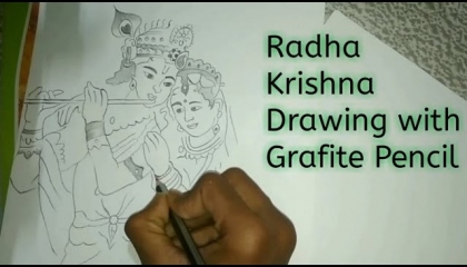 Happy Janamshati ❤️  Radha Krishna pencil drawing.