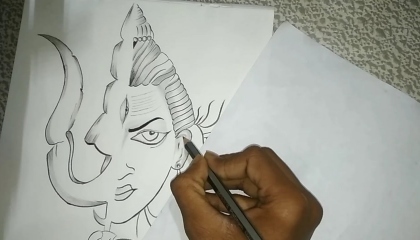 Lord Shiva Pencil sketch  Shiv ji Drawing  Vishal Bhardwaj Arts