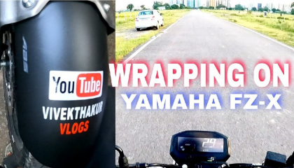 Wrapping on Yamaha fz-x/sticker on Yamaha Fz-X/wrapping on bike/Vivek Thakur vl
