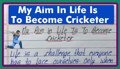 My Aim In Life Is To Be Cricketer  Essay On My Aim  Essay On My Aim In Life