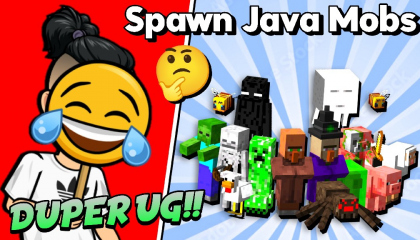 Spawn Java Mobs in Minecraft Bedrock Edition in Hindi