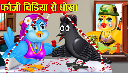 फौजी चिड़िया से धोखा-chidiya ki kahani-Chidiya Kahani- Hindi Cartoon-Tuni Chidiy