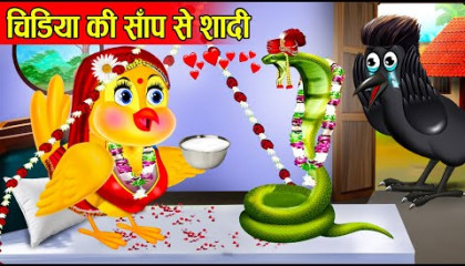 चिड़ियां की सांप से शादी-chidiya ki kahani-Chidiya Kahani- Hindi Cartoon-Tuni Ch