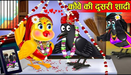 कौवे की दूसरी शादी-chidiya ki kahani-Chidiya Kahani- Hindi Cartoon-Tuni Chidiya