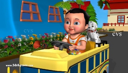 Am Driving My Little Bus Nursery Rhyme - 3D Animation Rhymes & Songs