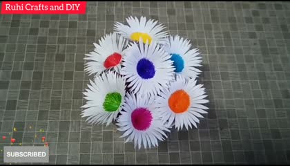 Amazing paper craft flower making/paper crafts/home decor/origami crafts/diy