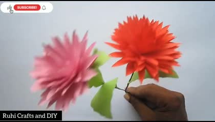 Amazing paper craft flower making/paper crafts/home decor/origami crafts/diy