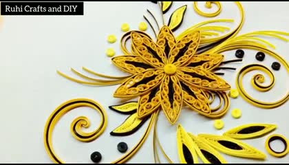 Quilling art  Beautiful paper craft flower making  paper crafts  home decor