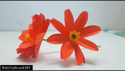 Beautiful paper craft flower making  paper crafts  home decor autoplay