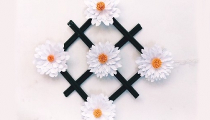 Paper craft Wall Hanging,Paper Craft For Home Decoration, Flower Wall Hanging
