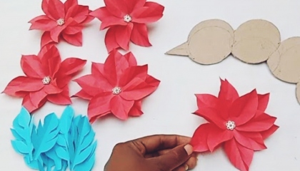 Paper Craft of Home Decoration / Paper Flower WallHanging
