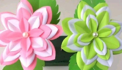 Beautiful paper craft flower making  paper crafts  home decor  paper flower