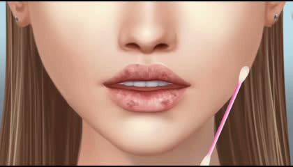 ASMR  Young Girl Repair Lips    Lips Treatment