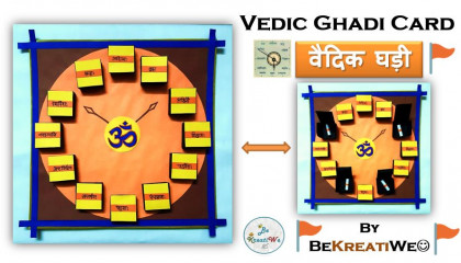 Vedic Ghadi Card (सनातन धर्म ज्ञान)  Easy Clock Card Message Box Card Tutorial