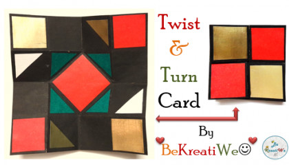 Twist & Turn Fold Card Tutorial  Winter Explosion Box Card  Square Fold Card