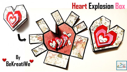 Heart Explosion Box Tutorial  Valentines Day Special  Heart Card Gift Ideas