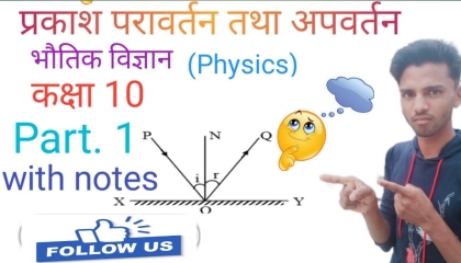प्रकाश - परावर्तन तथा अपवर्तन  light reflection and refraction Class -10 part 1