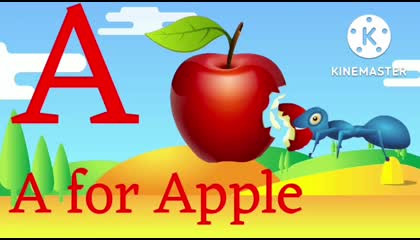 a for apple b for ball abcd alphabets phonics song with TWO words