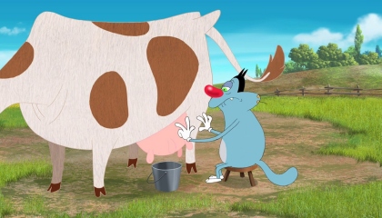 हिंदी Oggy and the Cockroaches - 🐮 गाय और तिलचट्टे 🐄