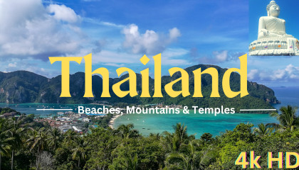 Most beautiful places of Thailand  4K video thailand with Relaxing music