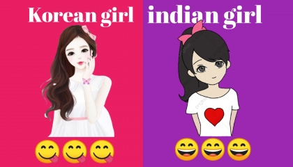 Korean girl vs indian girl