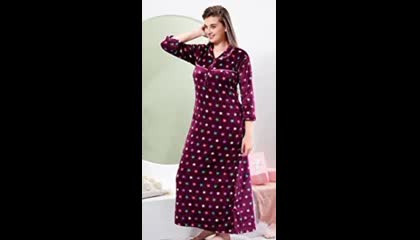 Beautiful Winters Woolen Nighty Gown Maxi Collection