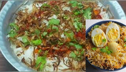Easy Restaurant Style Egg Dum Biryani  झटपट अंडा बिरयानी  Bachelors Recipe