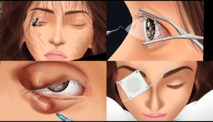 [ASMR]👁Eyelid infection treatment animation Eye cleaning animation satisfying