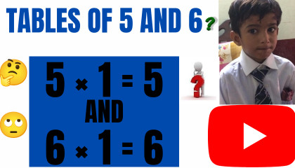 Learn Table of 5 and 6  5 and 6 Ka pahada l  Times Tables l