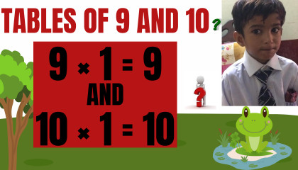 Learn Table of 9 and 10  Table of 9  Table of 10 l