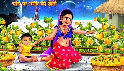 चाँद पर गरीब की खेती  Garib Maa  Hindi Stories  Moral Stories  Bedtime Story