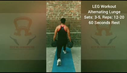ALTERNATING LUNGES  Best LEGS Exercise  Info by Heer ML Gangaputra