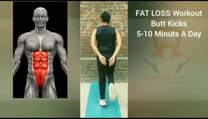 BUTT KICKS 
Best FAT LOSS Exercise 
Info by Heer ML Gangaputra