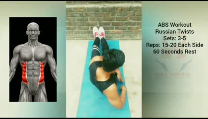 RUSSIAN TWISTS  Best ABS & FAT LOSS Exercise  Info by Heer ML Gangaputra
