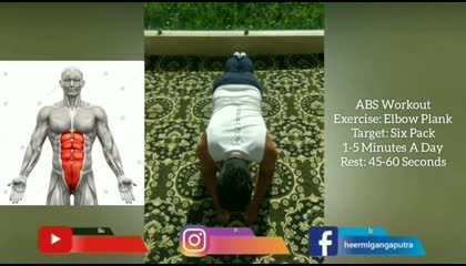 ELBOW PLANKS  Best ABS & FAT LOSS Exercise  Info by Heer ML Gangaputra