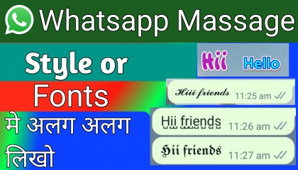 Whatsaap massage ko style or font May kaise likhay