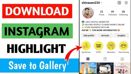 How to Download Instagram Highlights in 1 click
