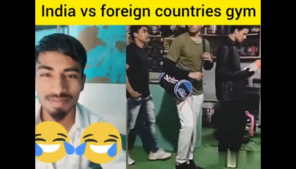India vs foreign countries gym comedy video round2hell