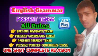 Present Tense. one shot complete revision. English grammar Hindi medium